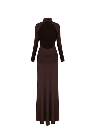 Sienna Long Jersey Dress in Burnt Brown - Maison OrientNazli CerenMaison OrientClothing