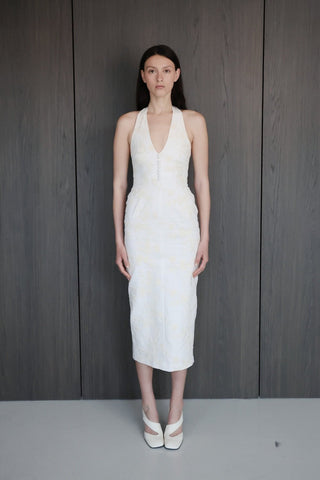 SIERA White Floral Embroidery Midi Dress - Maison OrientMAETMaison OrientDress
