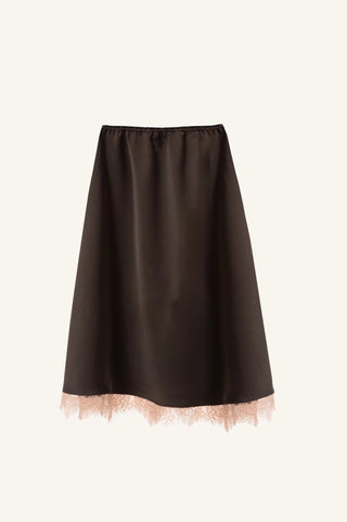 SILK SKIRT WITH LACE - Maison OrientKris MaranMaison OrientClothing