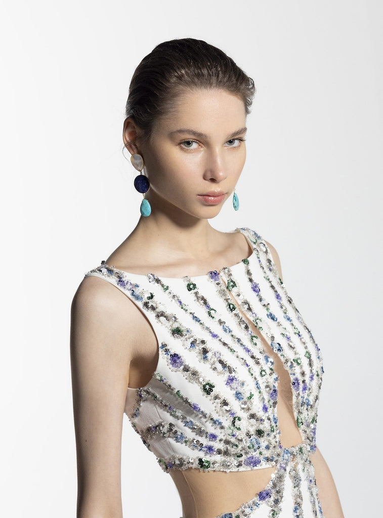 SKY in Lapis Lazuli and Mother of Pearls - Maison OrientChadia HamatiMaison OrientEarrings