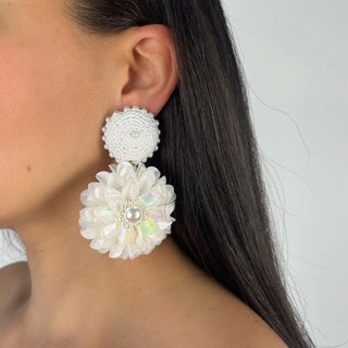 Snow White Dahlia Earrings - Maison OrientPinar OzevlatMaison OrientJewelry