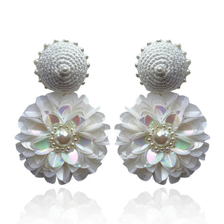 Snow White Dahlia Earrings - Maison OrientPinar OzevlatMaison OrientJewelry