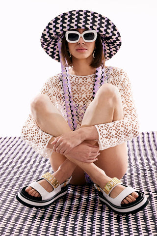 Sonic Adventure Sound Waves Print Reversible Bucket Hat - Maison OrientWAYTMaison OrientAccessories