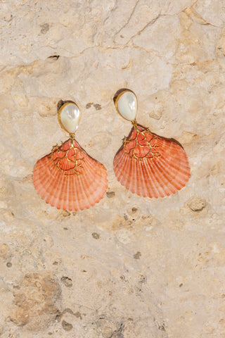 ST TROPEZ in seashell and Mother of Pearls - Maison OrientChadia HamatiMaison OrientEarring