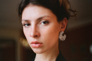 STARSTRUCK EARRINGS SILVER AND WHITE - Maison OrientTALITAMaison OrientJewelry