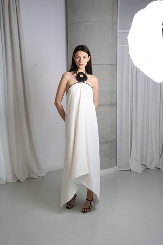SUNNY White Linen Midi Dress - Maison OrientMAETMaison OrientDress
