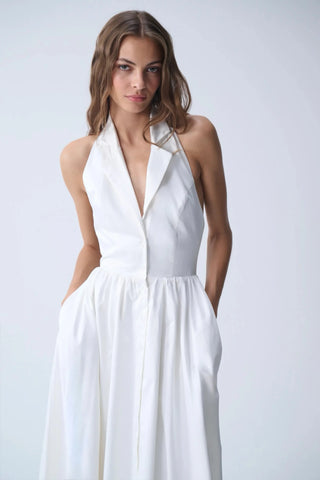 SUNRAY MIDI DRESS / WHITE - Maison OrientNAIAMaison OrientClothing