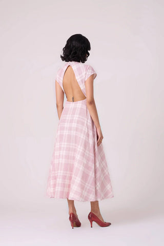 Svetla Red Checkered Handwoven Dress - Maison OrientThe Summer HouseMaison OrientDresses