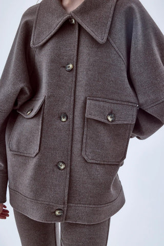 Terry Cashmere Coat in Dark Brown - Maison OrientNazli CerenMaison OrientClothing