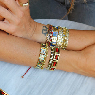 Tetris Block Bracelet with Stones and Enamel - Maison OrientJUJUMaison OrientBracelet