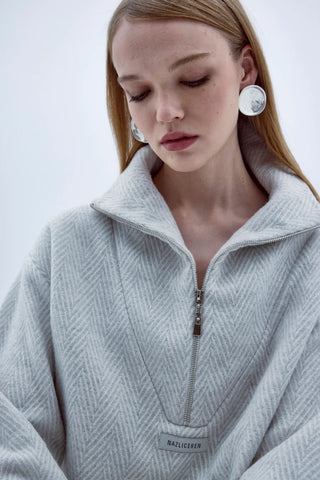 Travis Wool Blend Zip - Neck Jumper - Maison OrientNazli CerenMaison OrientClothing