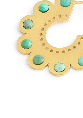 Turquoise Flower Earrings - Maison OrientNe NepalMaison OrientJewelry
