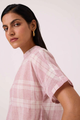 Ursula Checkered Handwoven Top - Maison OrientThe Summer HouseMaison OrientShirts & Tops