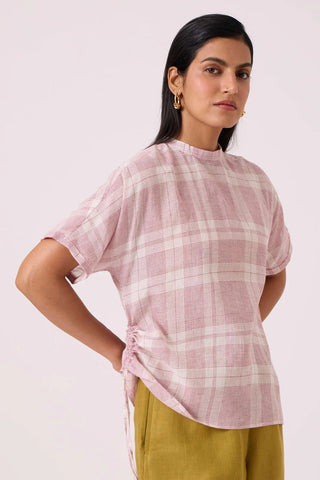 Ursula Checkered Handwoven Top - Maison OrientThe Summer HouseMaison OrientShirts & Tops