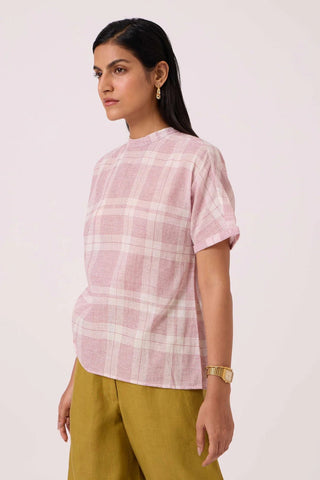 Ursula Checkered Handwoven Top - Maison OrientThe Summer HouseMaison OrientShirts & Tops