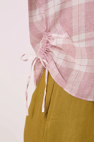Ursula Checkered Handwoven Top - Maison OrientThe Summer HouseMaison OrientShirts & Tops
