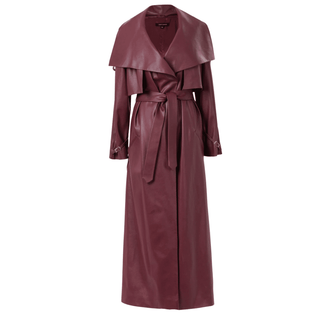 VEGAN LEATHER MAXI TRENCH WITH BUCKLES - Maison OrientKris MaranMaison OrientClothing