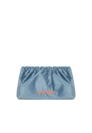 VELVET CLUTCH BAG GOOD VIBES - Maison OrientSORBET ISLANDMaison OrientBEACH ACCESORIES