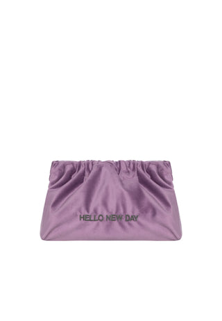 VELVET CLUTCH BAG HELLO NEW DAY - Maison OrientSORBET ISLANDMaison OrientBEACH ACCESORIES