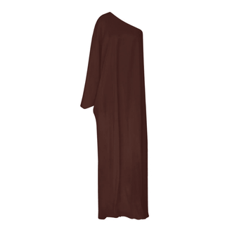 Venus One - Shoulder Maxi Dress in Dark Chocolate - Maison OrientNazli CerenMaison OrientClothing
