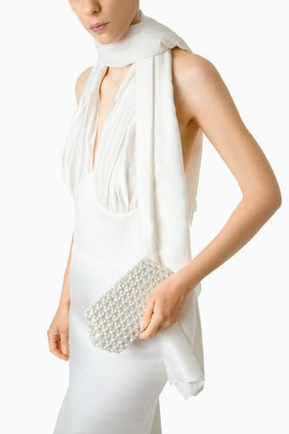 White Lizzie Clutch - Maison Orient0711Maison OrientHandbags