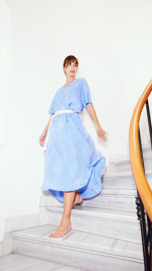 NO8 BACK TO FRONT DRESS - Blue | Maison Orient