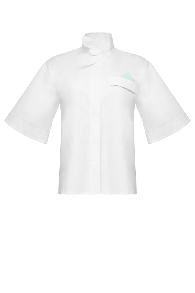 Sheer Short Sleeve Shirt | Maison Orient