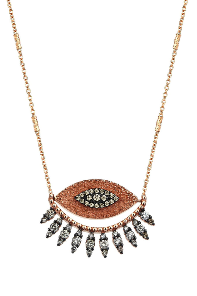 10Th Eye Regina Necklace in Champagne Diamond | Maison Orient