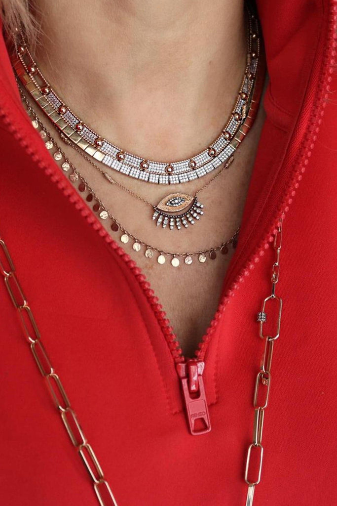 10Th Eye Regina Necklace in Champagne Diamond | Maison Orient