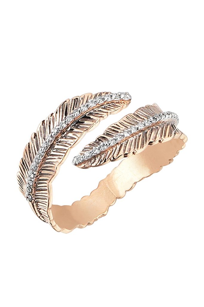 Double Row Feather Ring | Maison Orient