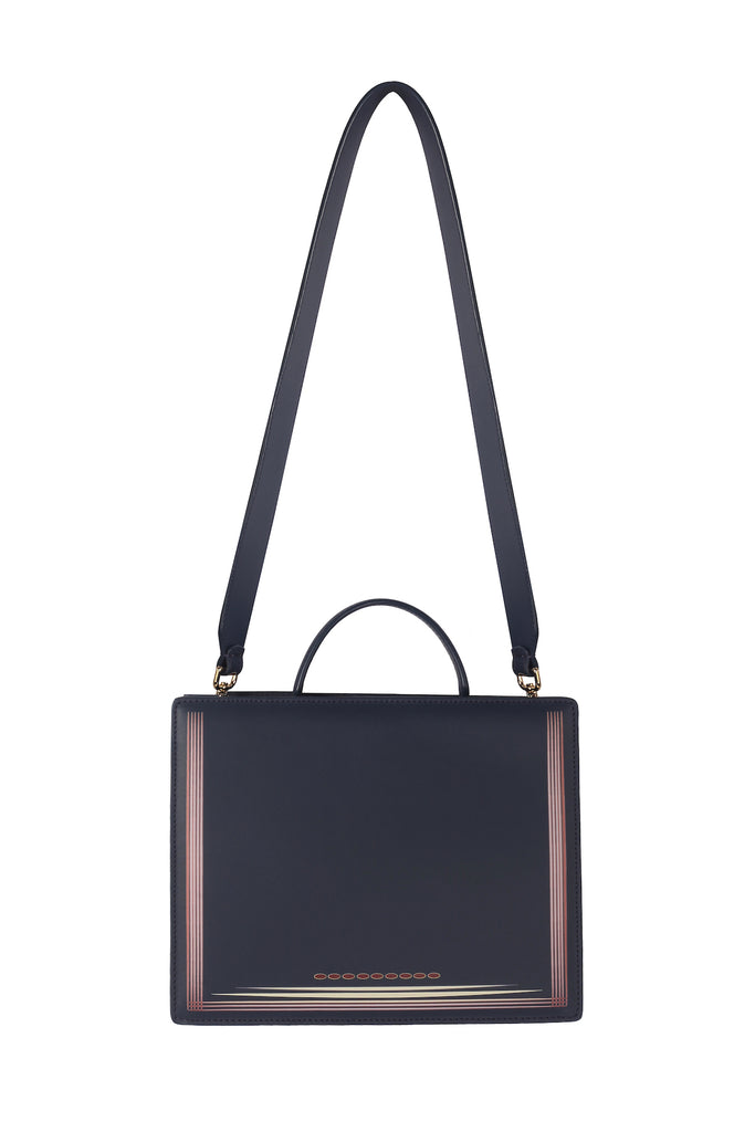 RAY BAG NAVY - LINES | Maison Orient
