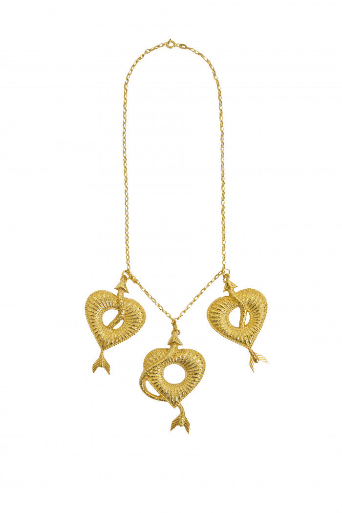 Heart With Snake Necklace | Maison Orient