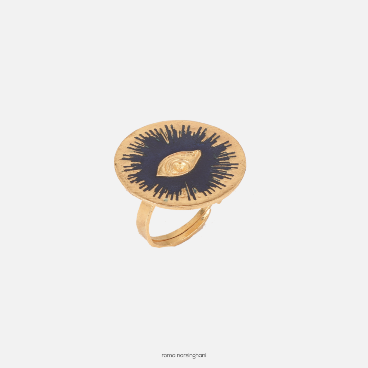 Splash Ring in gold / blue | Maison Orient