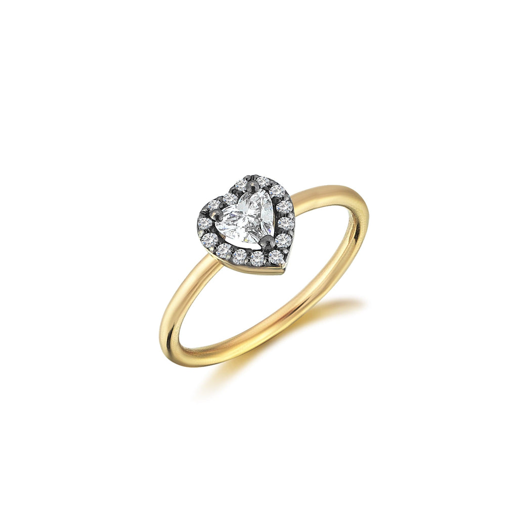 7.83 Heart Diamond Pinky Ring | Maison Orient