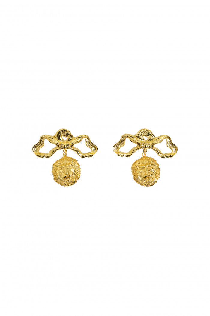 Earrings With Face Of A Lion | Maison Orient