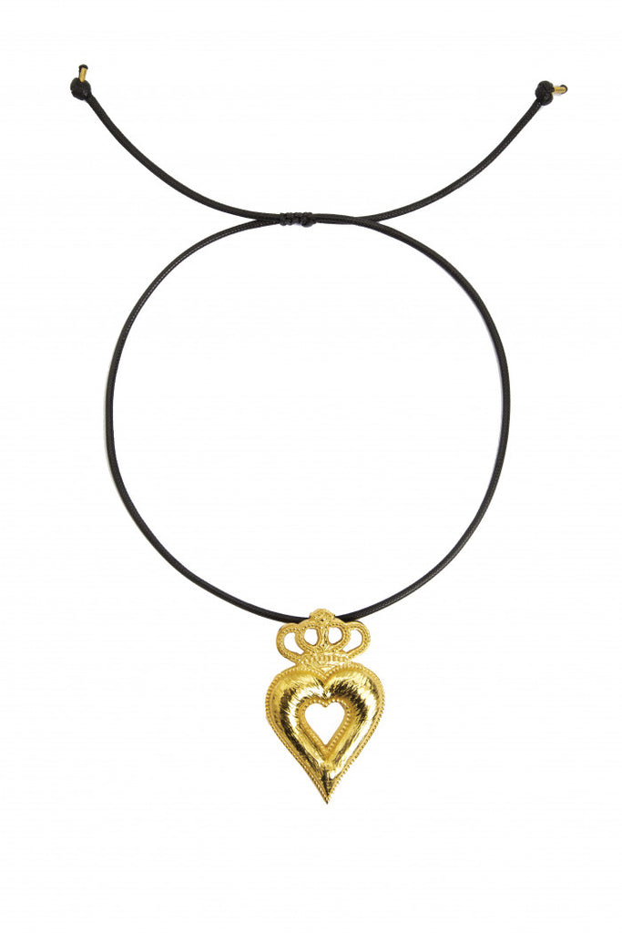 Heart With Crown Necklace | Maison Orient