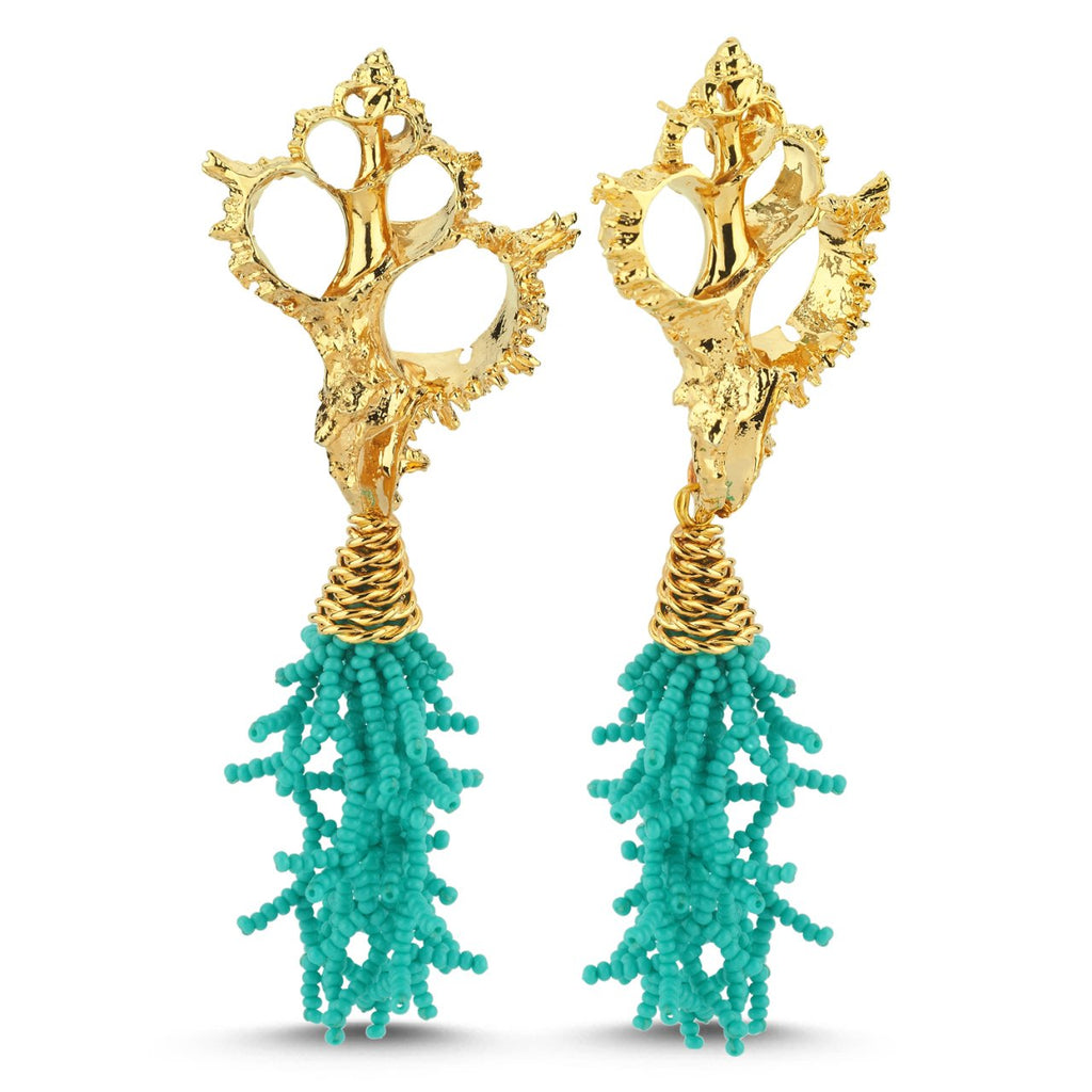 Murex Earrings Turquoise | Maison Orient