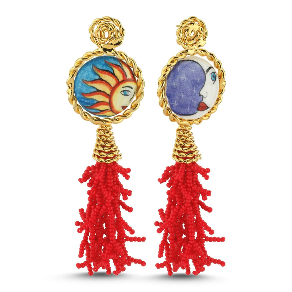Napoli Earrings Red | Maison Orient