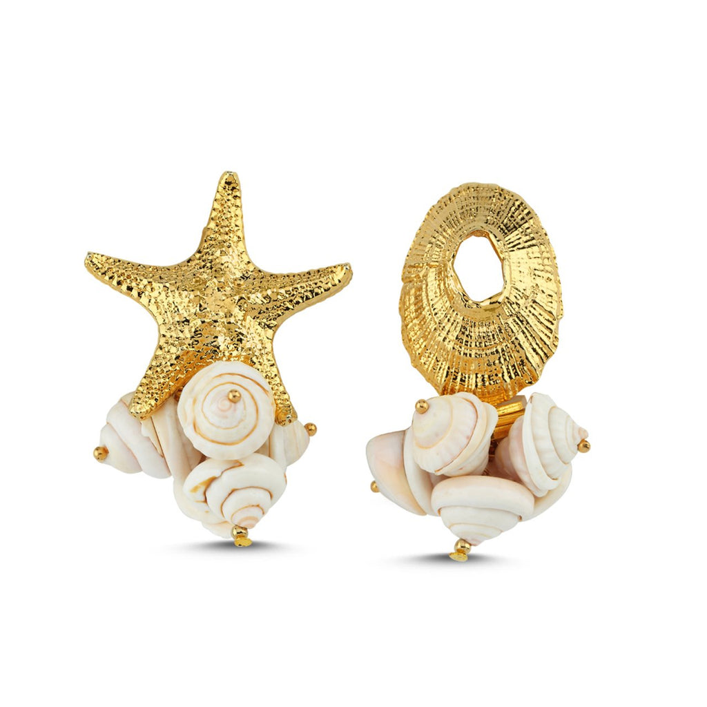 Sealife Earrings Shells | Maison Orient