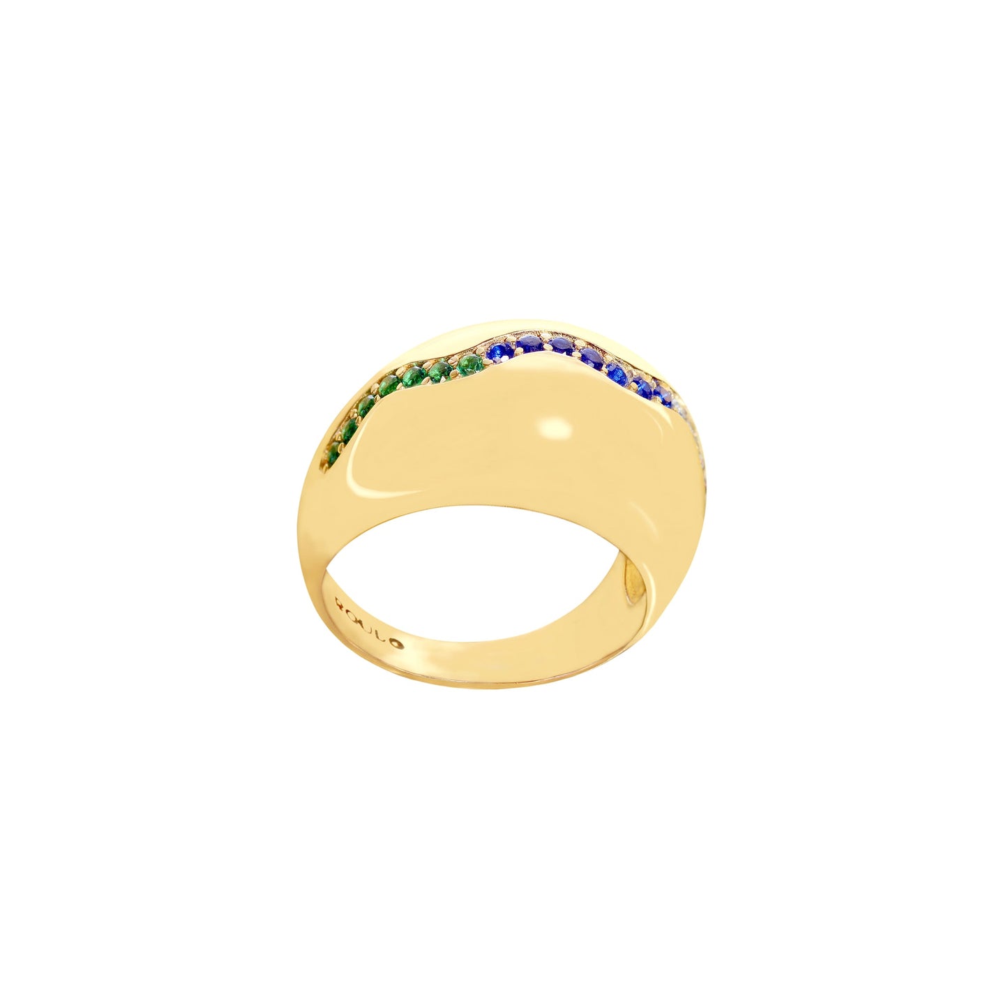 PERFECT CURVE RING IN NAVY | Maison Orient