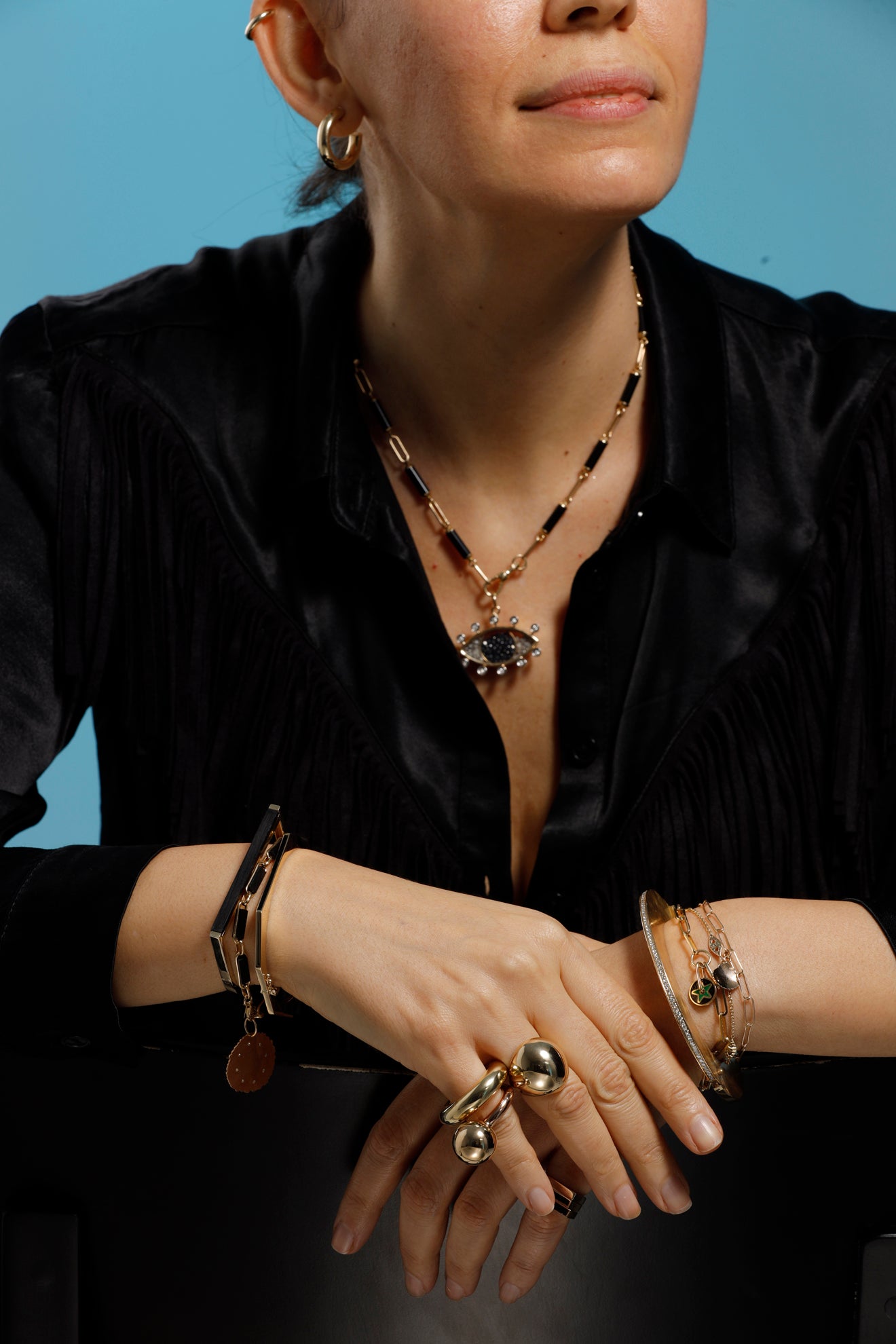 Crush Black Onyx W Chain | Maison Orient