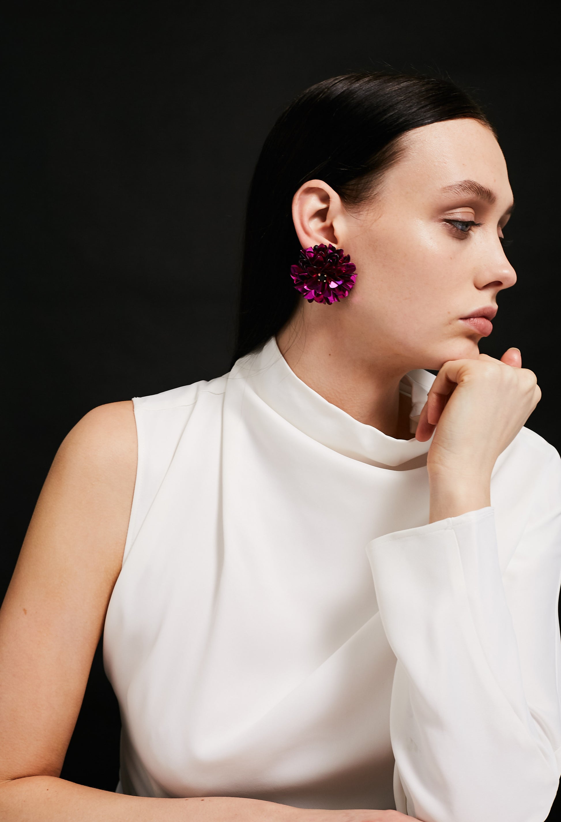 Blossom Stud Fuchsia | Maison Orient