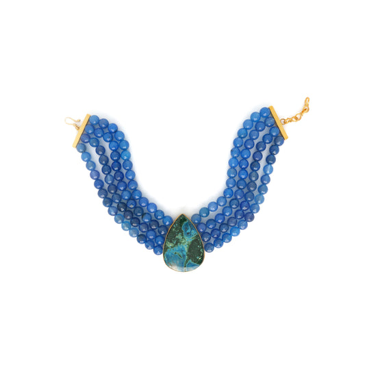 AZURE choker with Azurite | Maison Orient