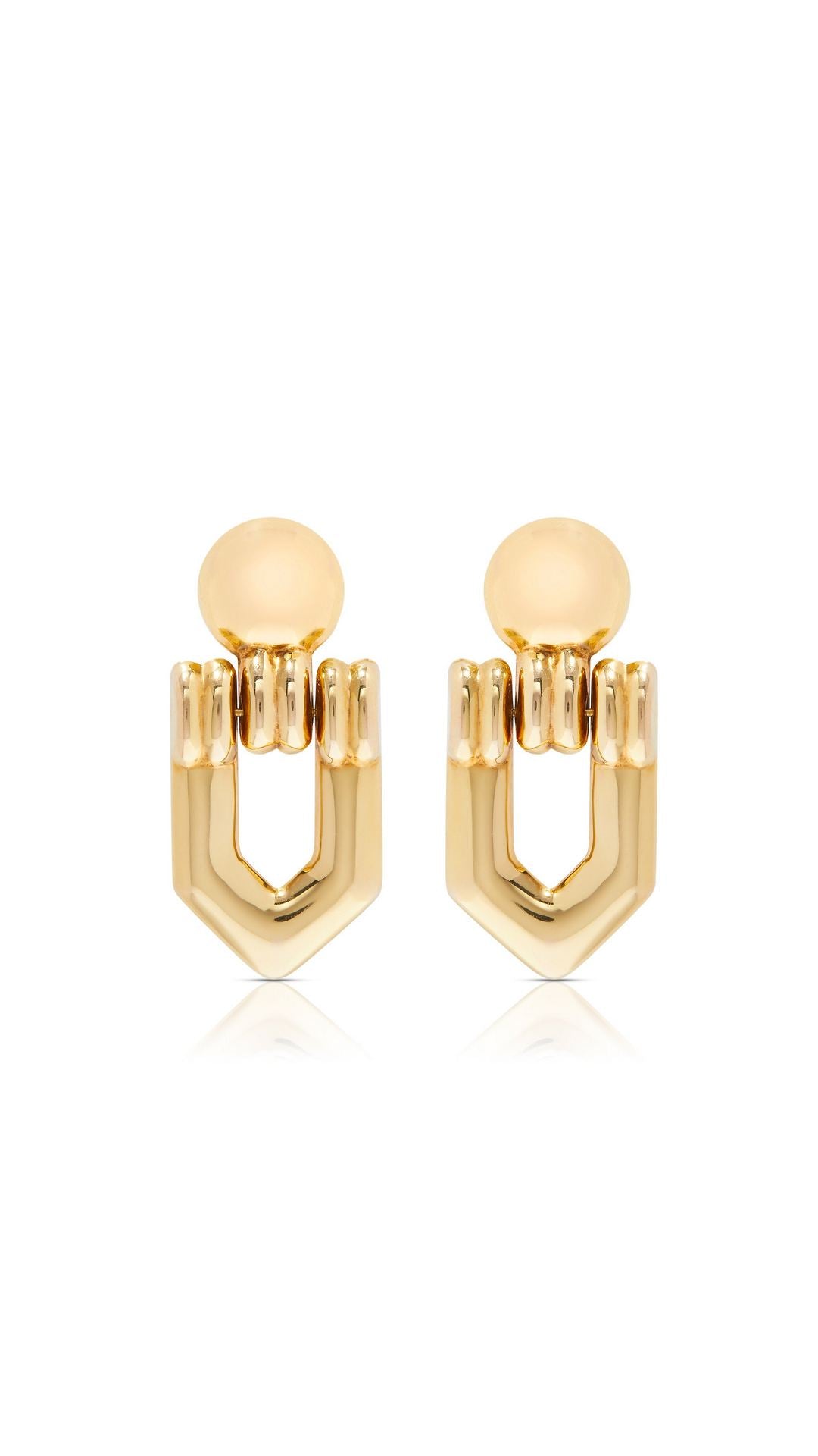 Contemporary Italian Hinged Door Knocker Earrings | Maison Orient