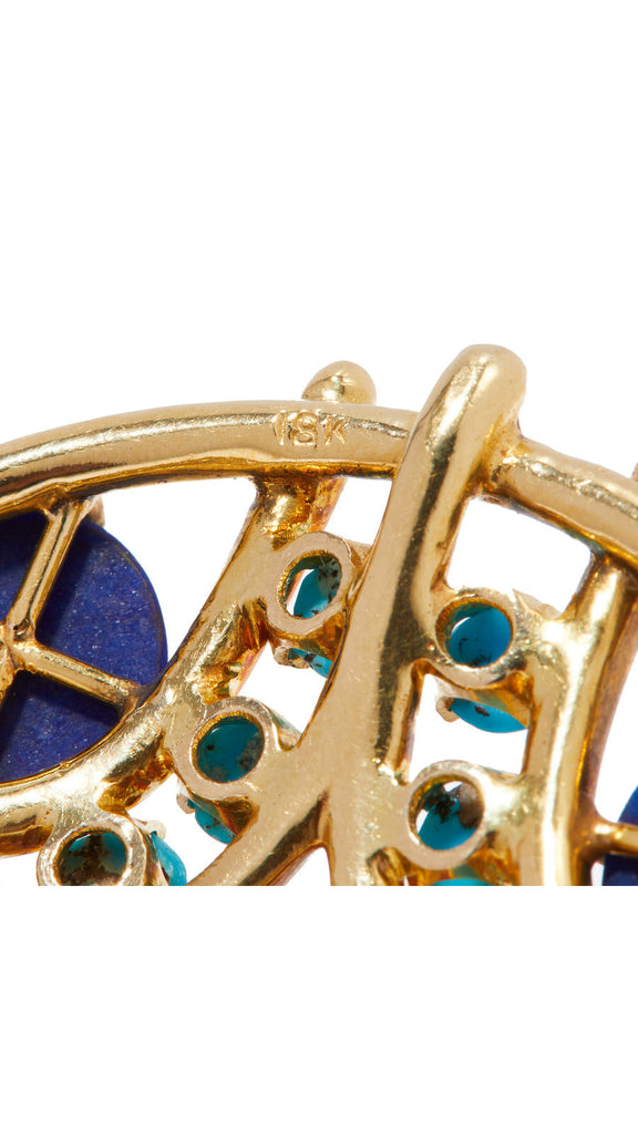 Contemporary Multi Colored Gemstone Medallion Necklace | Maison Orient