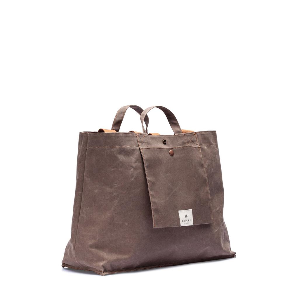 No. 205 Xlarge Tote Tobacco (Reversible) | Maison Orient