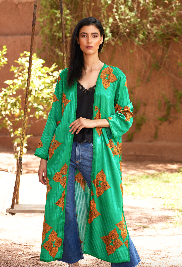 JAWARA Green Sfifa Kimono