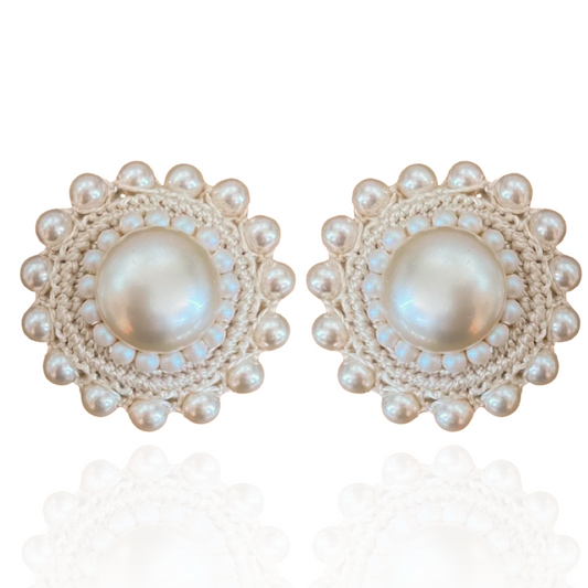 Creamrose Pearl Studs