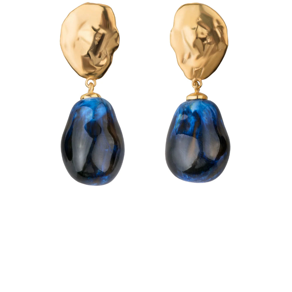 Lake Drop earrings with cosmos | Maison Orient