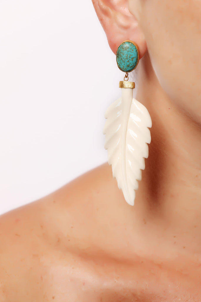IVY LEAF with Turquoise and resin Leaf | Maison Orient
